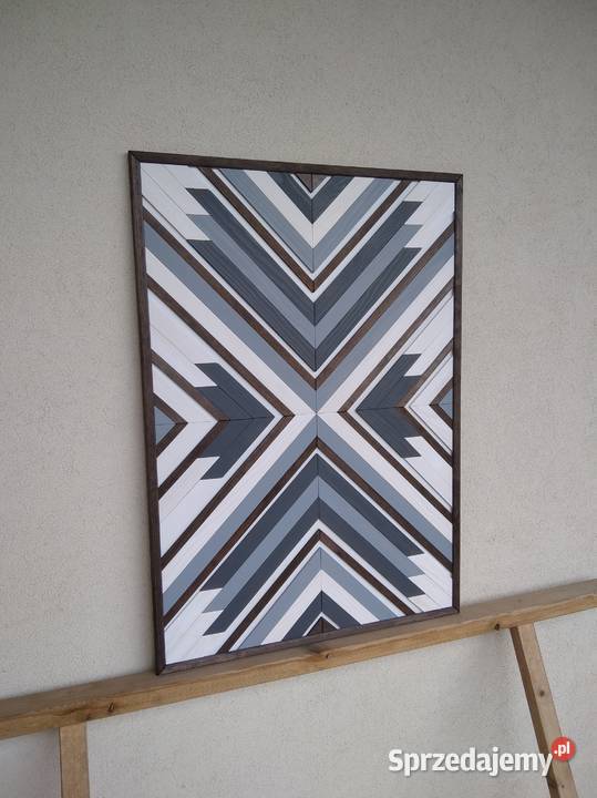 Obraz mozaika panel ścienny z drewna 64 x 90 Dekoracje i ozdoby sprzedam