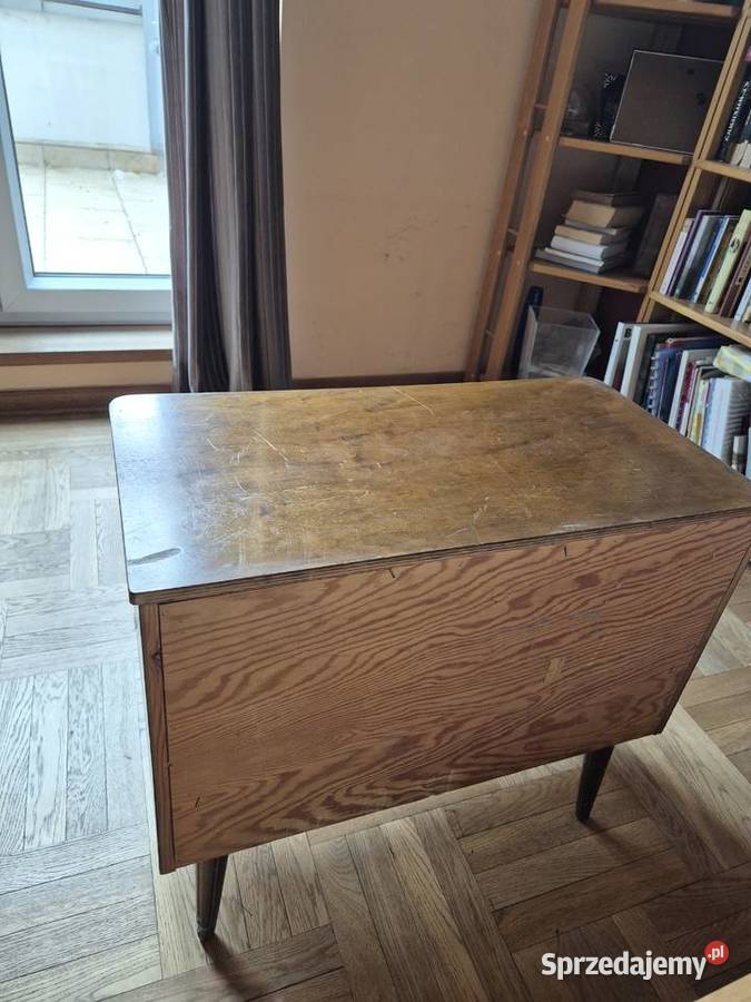 KOMODA ANTYK 3 szuflady drewno fornir lata 50 Warszawa