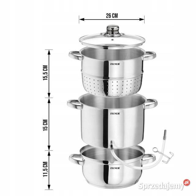 172	Sokownik Parowy Garnek Parowy Nierdzewny 8L