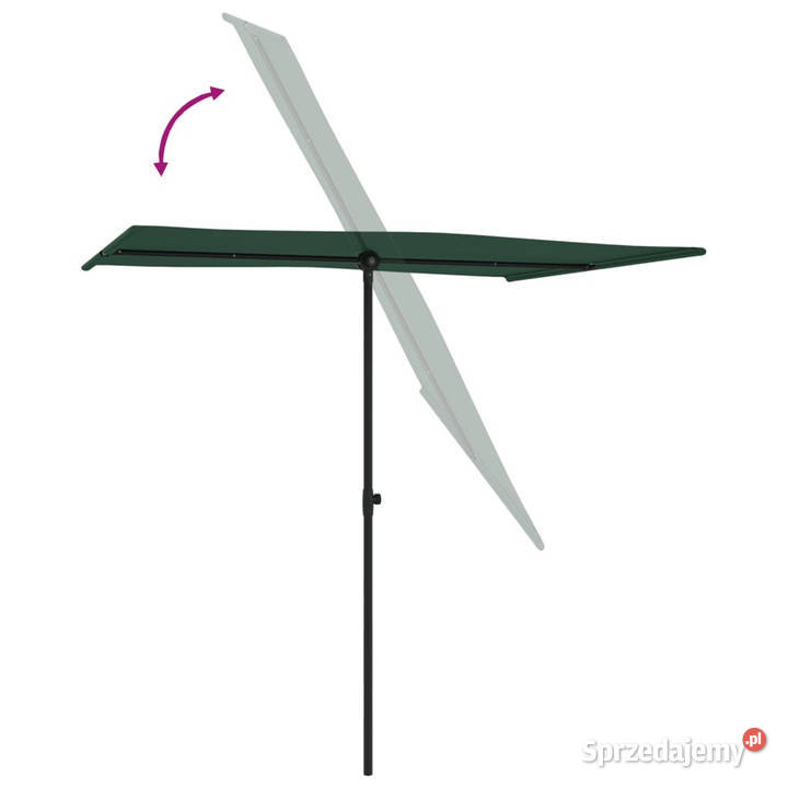 Parasol ogrodowy na aluminiowym słupku 2x15 m Warszawa