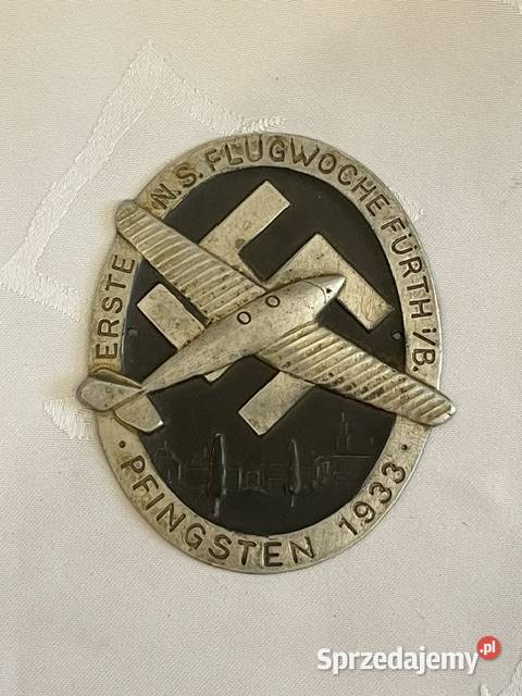 Plakietka Erste NS Flugwoche Frth 1933 Kolekcje Kraków sprzedam