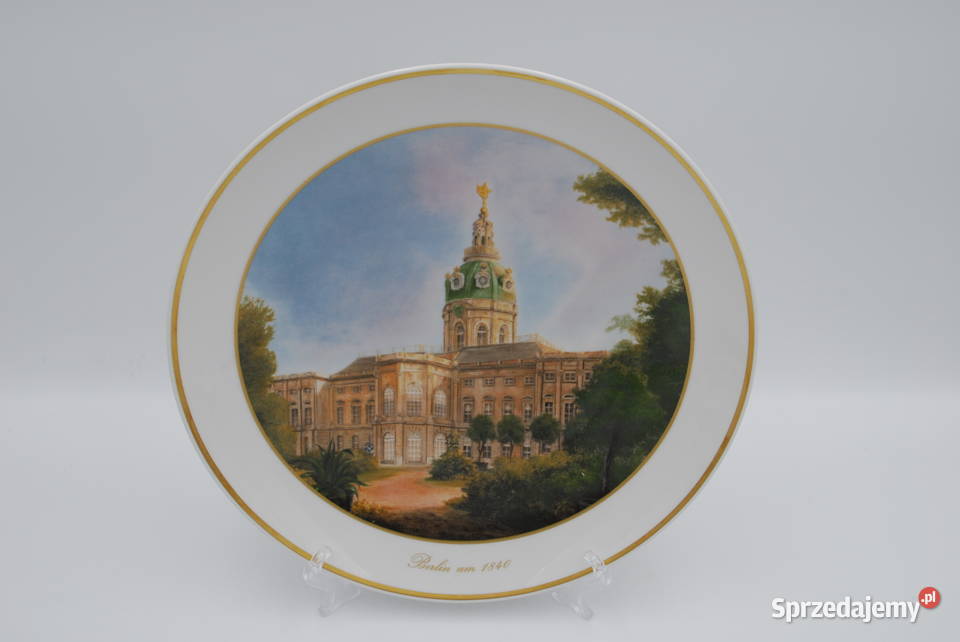 Trzy talerze dekoracyjne KPM Berlin porcelana wielkopolskie