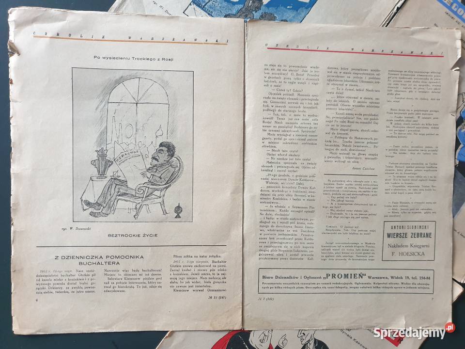 Cyrulik Warszawski 4 numery tygodnik satyryczny Rok wydania 1928 Gdynia sprzedam