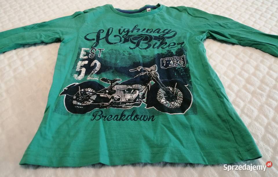 Koszulka długi rękaw zielona motocykl 116 CA Czeladź