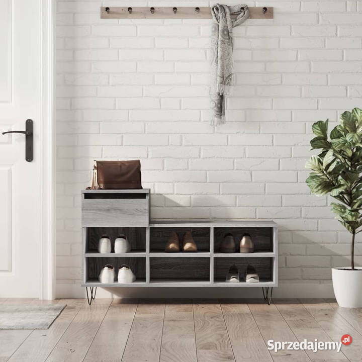 Szafka na buty szary dąb sonoma 102x36x60 mazowieckie Warszawa
