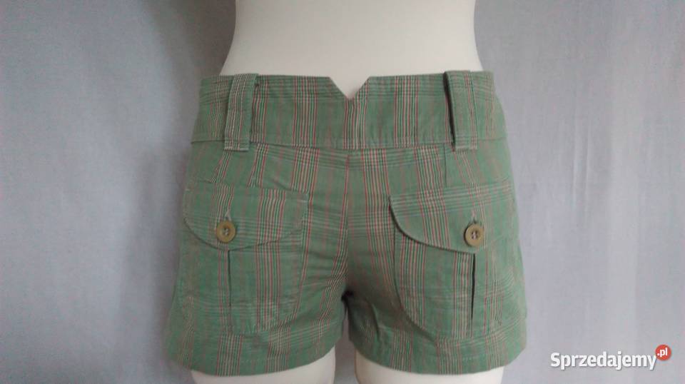 Spodenki zielone BIODRÓWKI kratka r 3638 Topshop Topshop Białystok