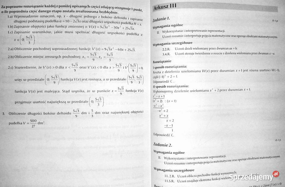 Matematyka Zbiór zadań maturalnych Matura 2015 I Chełm