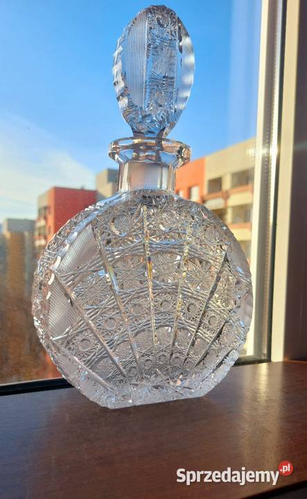 Piękna karafka kryształowa Bohemia Wrocław
