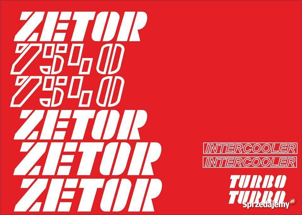 naklejki zetor 7540 turbo Jeżewo sprzedam