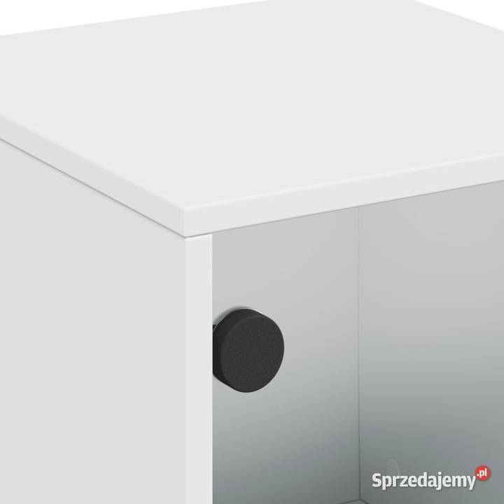 Szafki nocne ze szklanymi drzwiami 2 białe Warszawa sprzedam
