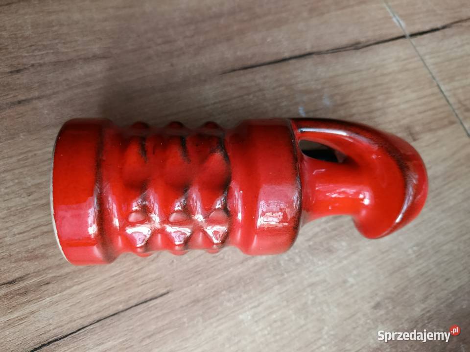 Wazon PM modelka ceramika szkliwiona czerwony sprzedam