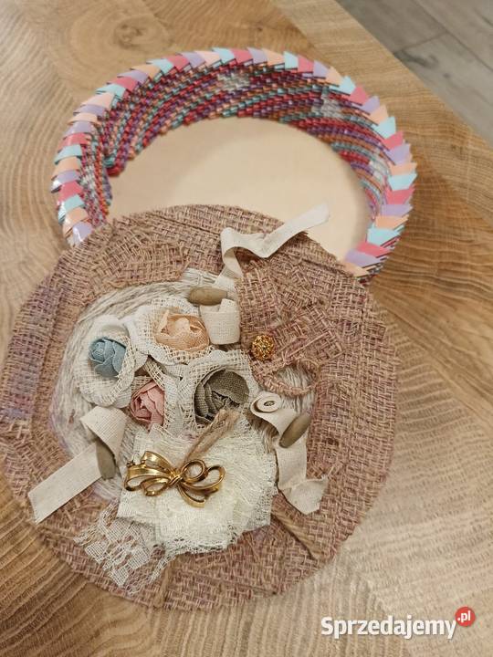 szkatułka origami modułowe rekodzieło Bolesławiec