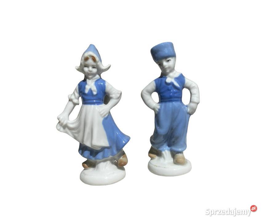 Para porcelanowych malowanych figurek Porcelana i szkło mazowieckie Warszawa