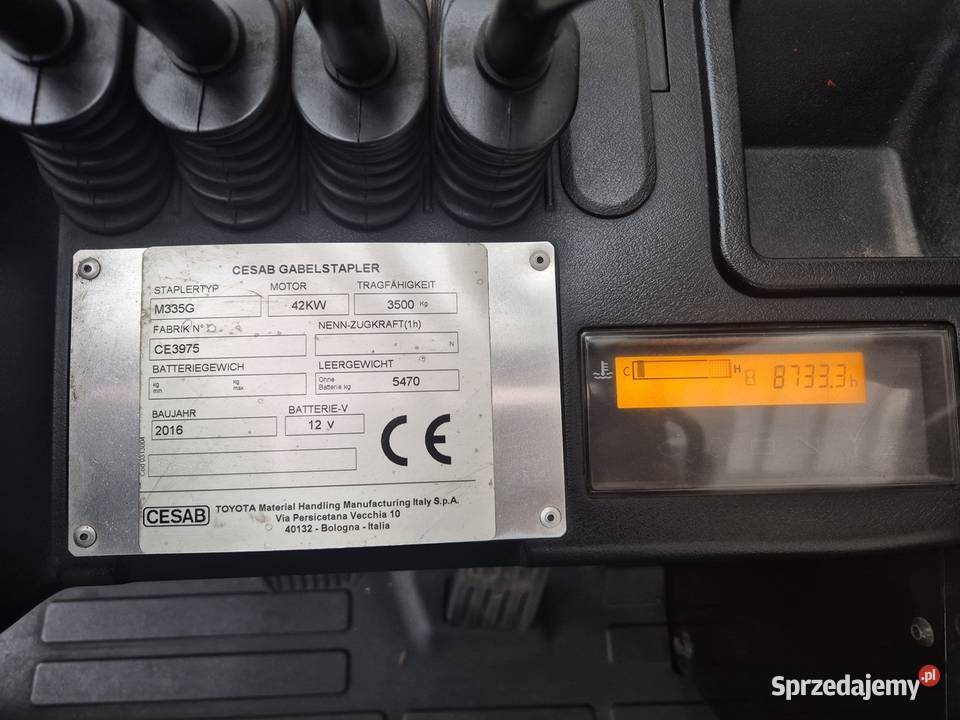 Wózek widłowy Cesab 3500 czyli Toyota 8FGF35 regulowane widły Motoryzacja Rybnik