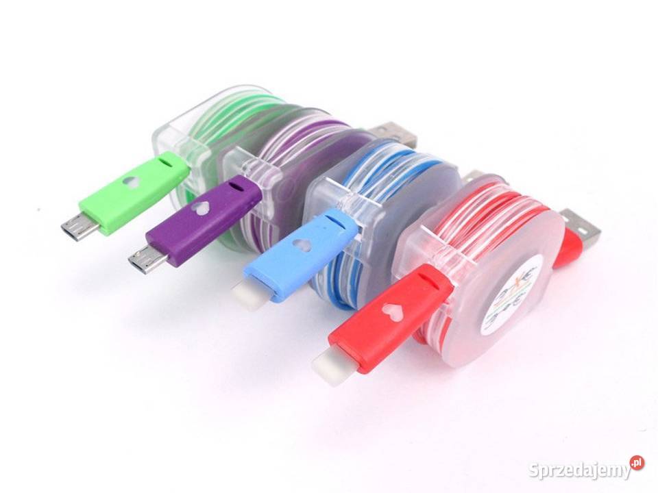 świecący przewód USB micro zmieniający kolory ze