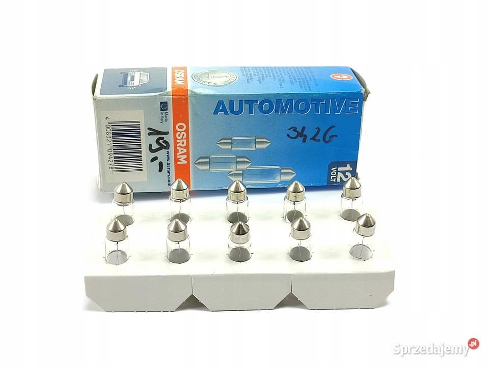 ŻARÓWKA KOMPLET 10 OSRAM 12V C10W 10W SV858 6461 osobowe
