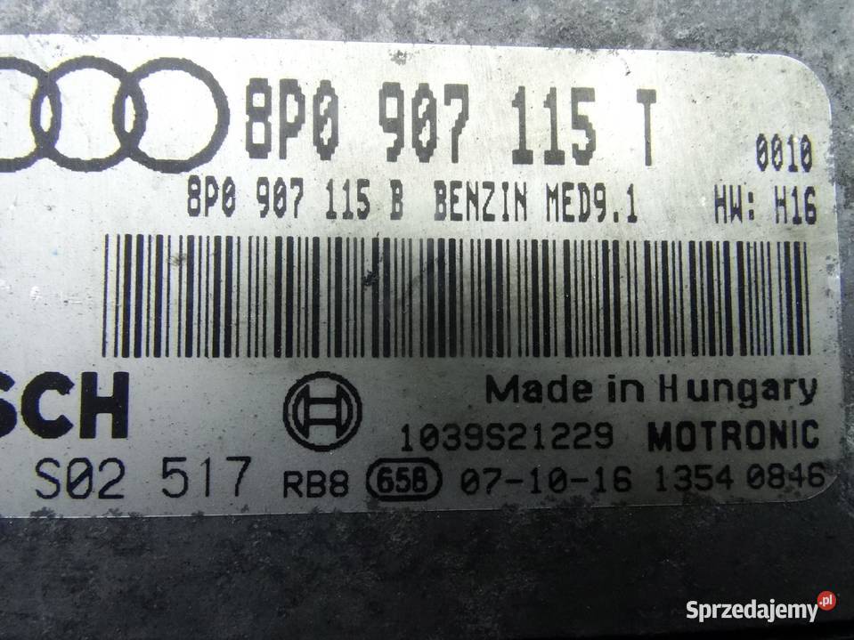 AUDI A3 8P 0408 STEROWNIK SILNIKA 8P0907115T Przemęt