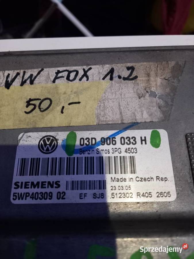 Komputer VW FOX 03D906033H osobowe