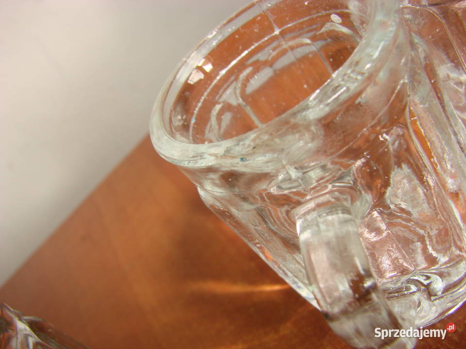 mały szklany kufelek PRL Pruszcz Gdański