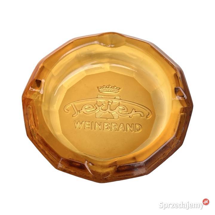 Popielniczka szklana reklamowa Texier Weinbrand