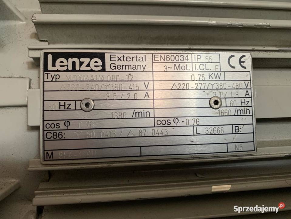 Lenze MDXMA1M08032 Serwomotor 073kW 352A GSS042M Pozostałe Warszawa
