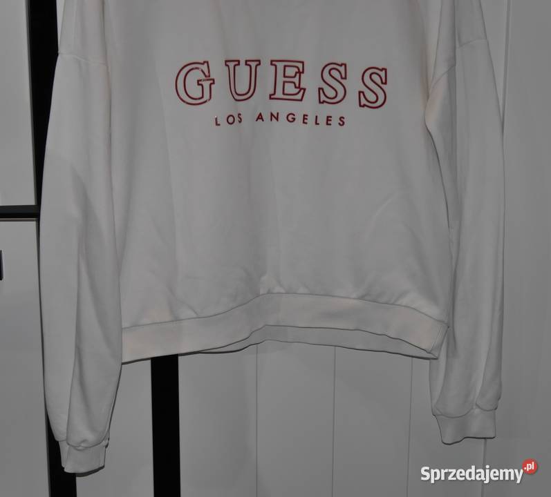 Guess fajna bluza gumowe logo 36 S biały Wrocław