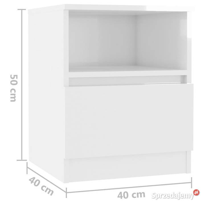 Szafka nocna biała wysoki połysk 40x40x50 Warszawa