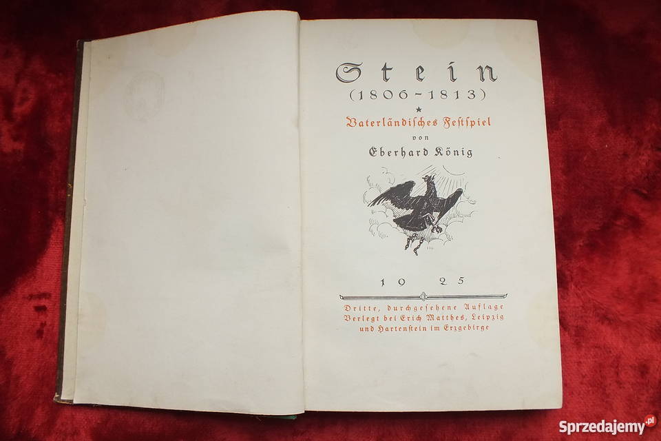 Stara niemiecka powieść Stein z 1925 roku Żary sprzedam