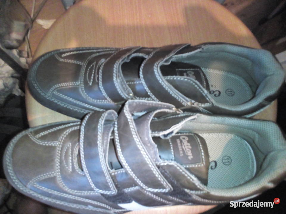 Buty męskie skórzane na rzepę marki COTTON inna dolnośląskie Zebrzydowa