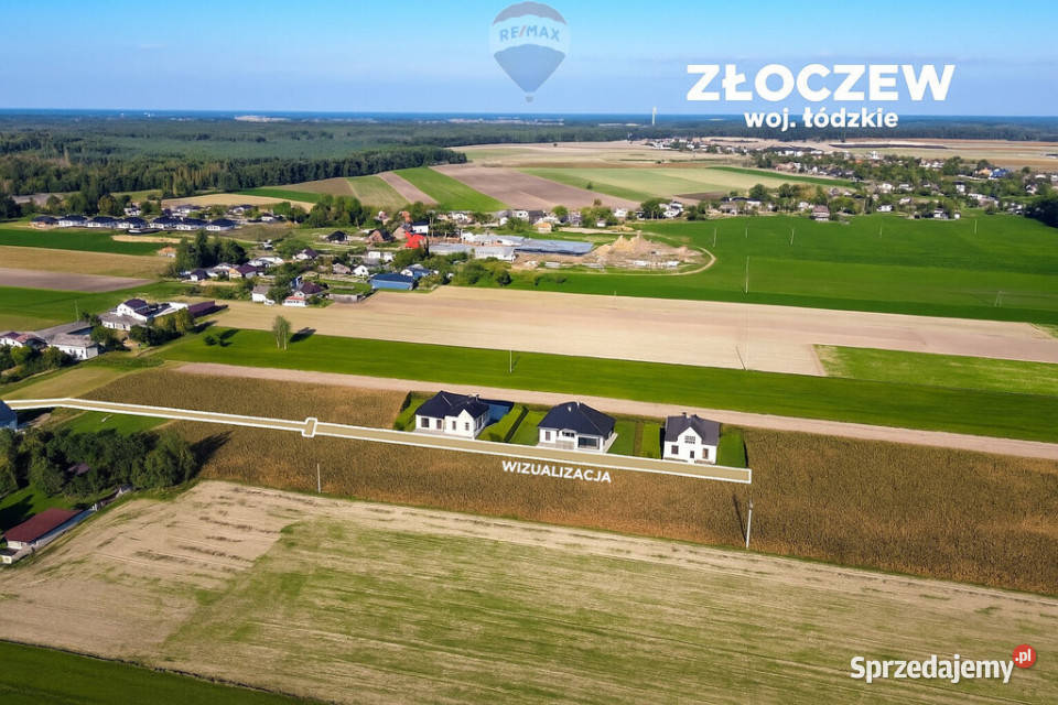 Działka z warunkami zabudowy 907 m łódzkie Złoczew