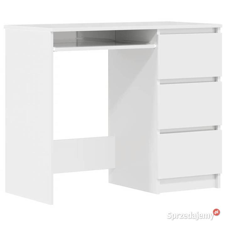 vidaXL Biurko białe z połyskiem 90x45x76 Biurka Dom i Ogród Warszawa