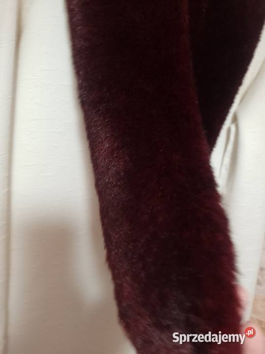BHSBordowy Futrzany kołnierz z Londynu Etola Kraków sprzedam