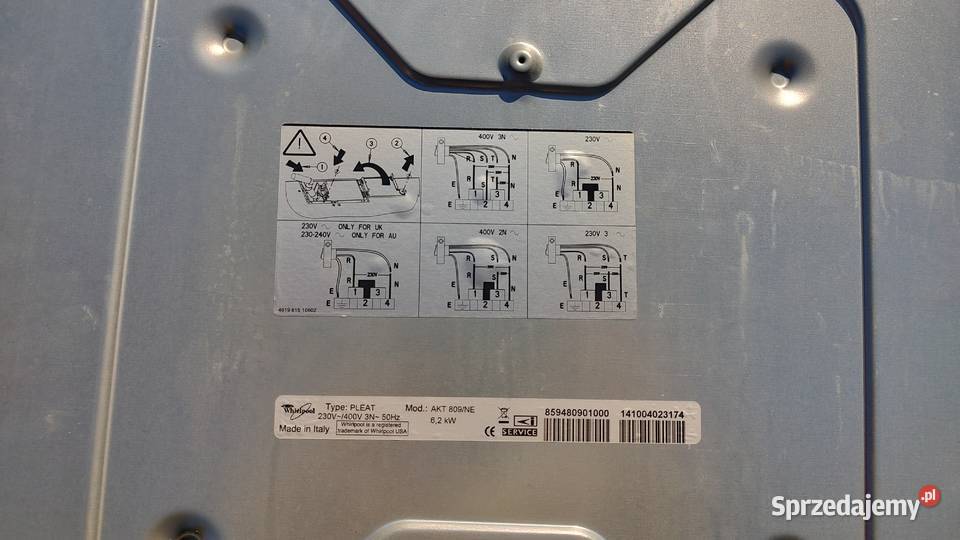 Kuchenka elektryczna Whirlpool AKT809NE do zabudowy