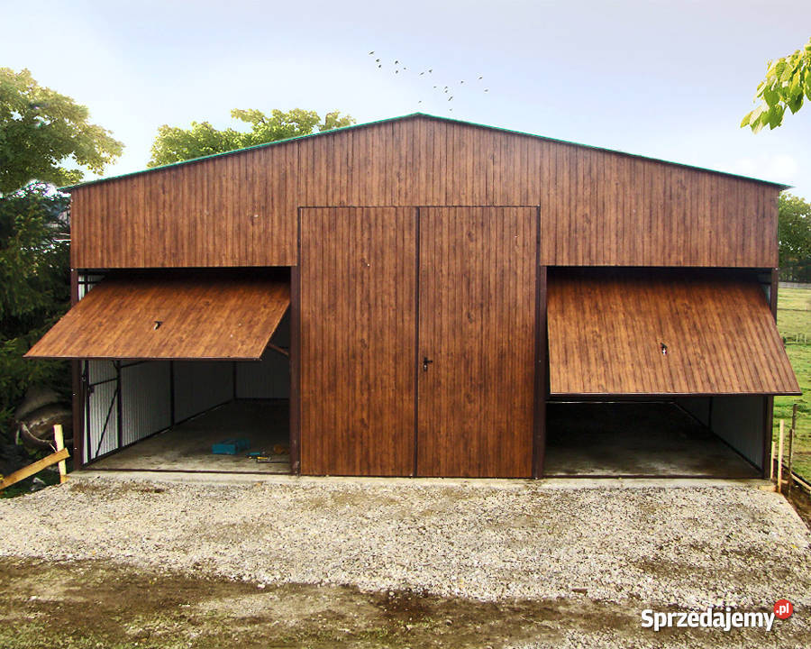 Duży Garaż Blaszany Złoty Dąb Garaże Blaszane 54m2 Olesno