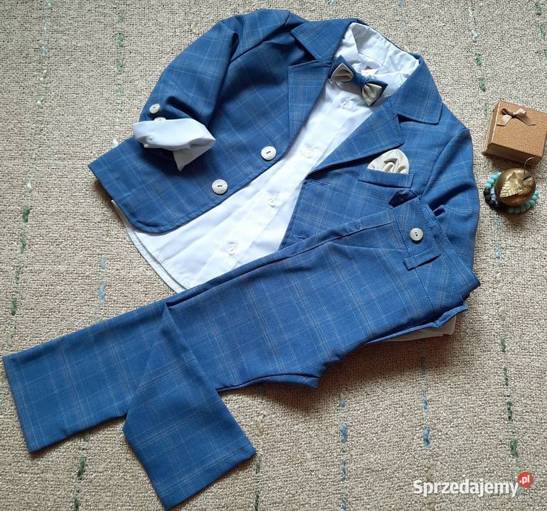 Garnitur niebieski 4czesciowy chłopca Lublin sprzedam