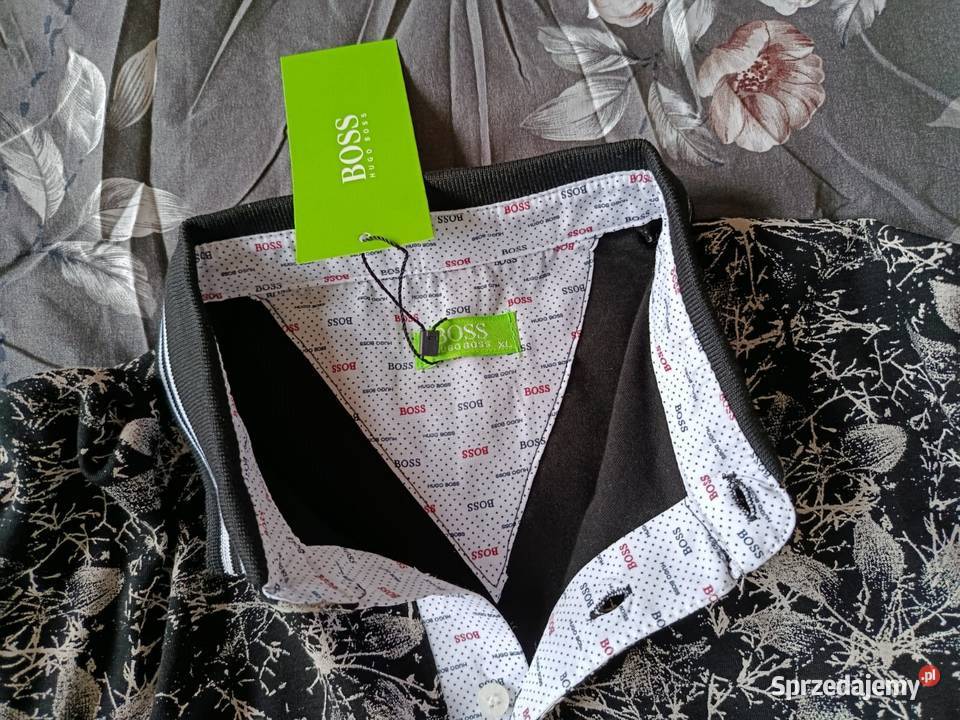 Koszulka polo Hugo Boss nowoczesny design czarna podlaskie Białystok