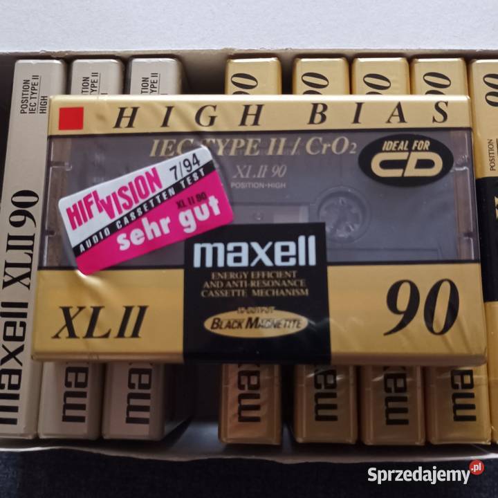 Kaseta Maxwell XL II 90 Chrom CrO2 9 sztuk Płyty i kasety mazowieckie Warszawa