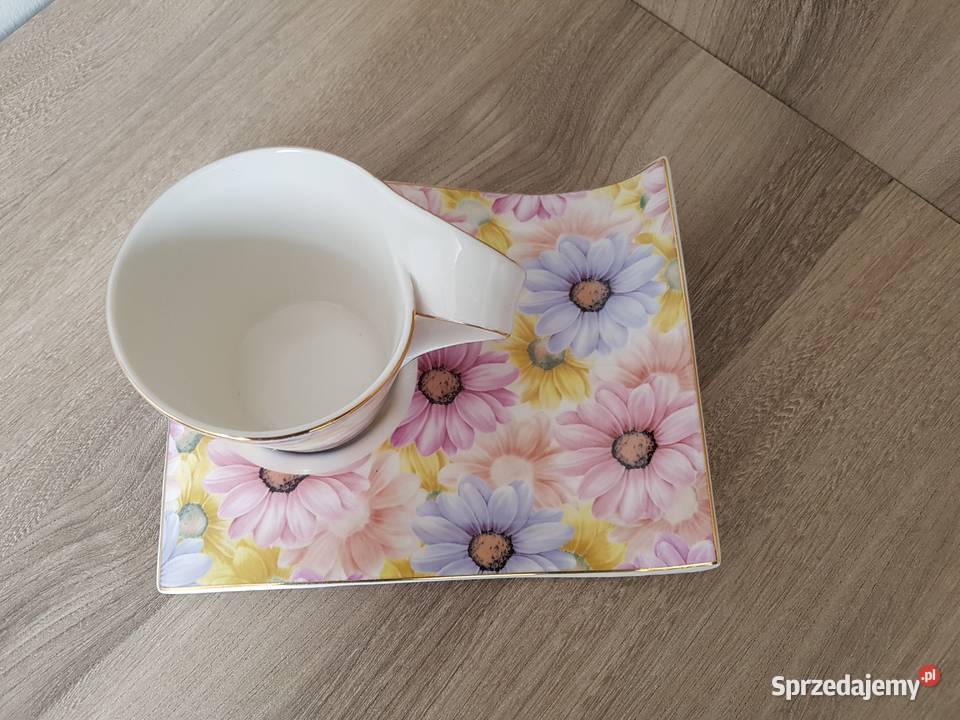 Filiżanka porcelanowa asymetryczna Staffordshire wielokolorowy Nowy Sącz sprzedam