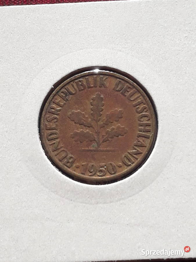 10 Fenigów RFN 1950 r men G 3 Konin