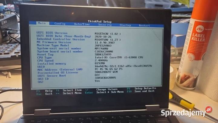 Płyta główna Lenovo ThinkPad X260 i56200U Warszawa