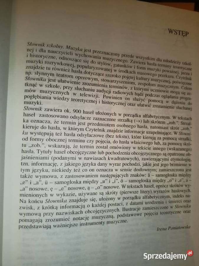 Słownik szkolny muzyka podręczniki szkolne Warszawa