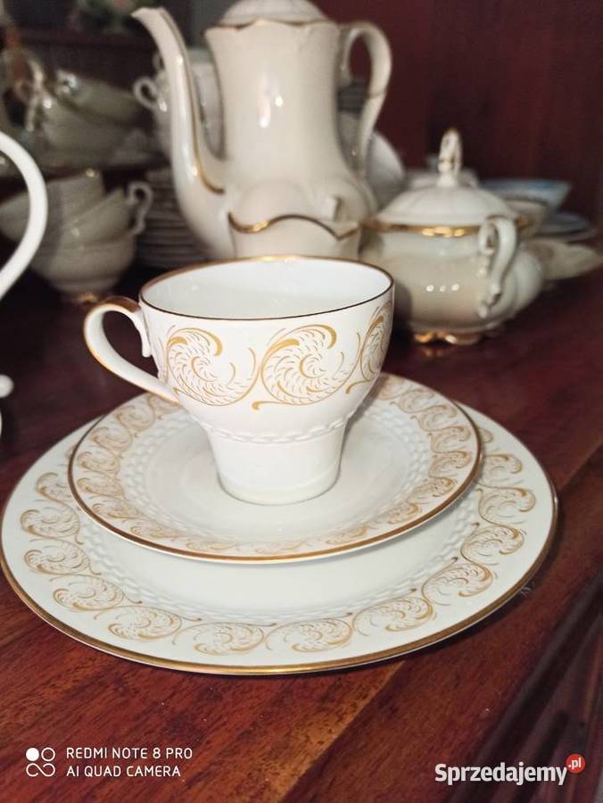filiżanka z talerzykiem deserowym Hackefors Antyki, Sztuka, Kolekcje Gdańsk