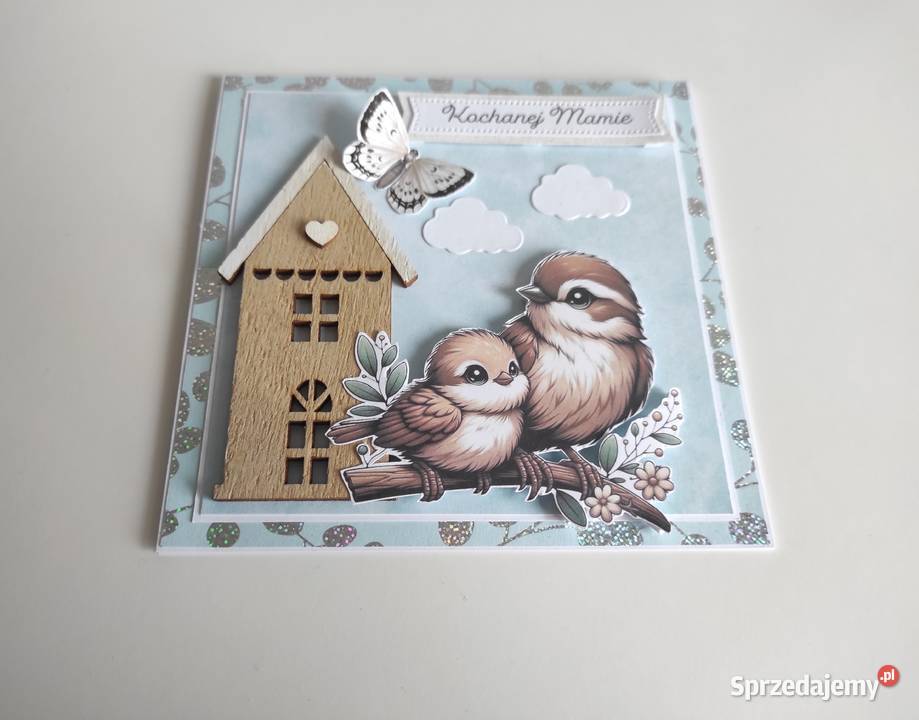 Kartka ręcznie robiona Mamy Dzień Matki Rękodzieło łódzkie Łódź