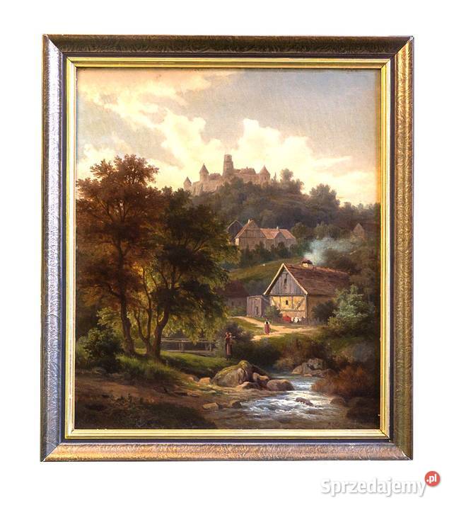 Julius SCHONROCK 1835 1878 obraz Zamek na