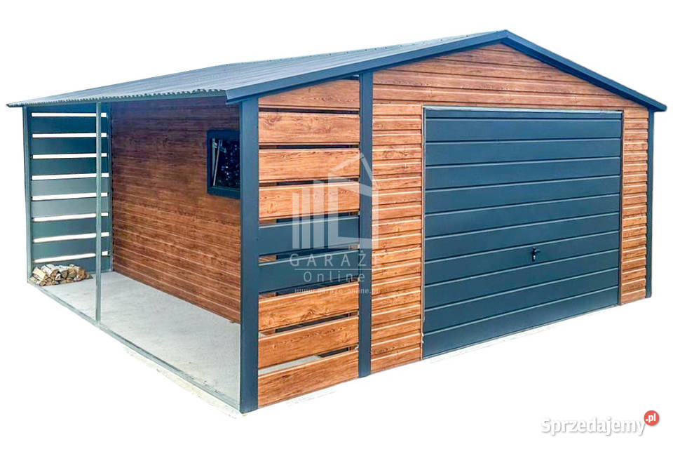 Garaż Blaszany 4x6m Wiata 1x6m Brama Uchylna samodzielny Nieruchomości Włocławek sprzedam