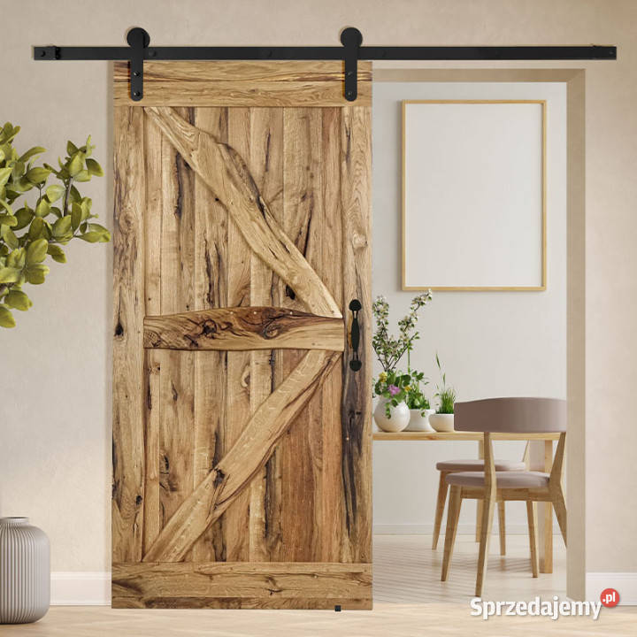 Drzwi przesuwne drewniane dębowe FLINSTON PREMIUM