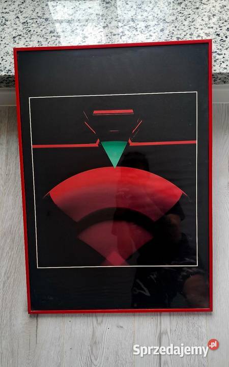 Stary Plakat Abstrakcja Grafika Vintage Lata 80 Świecie sprzedam
