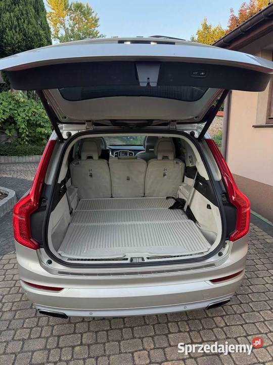 Volvo XC90 T6 złote z białą skórą piękne ogranicznik prędkości Kraków