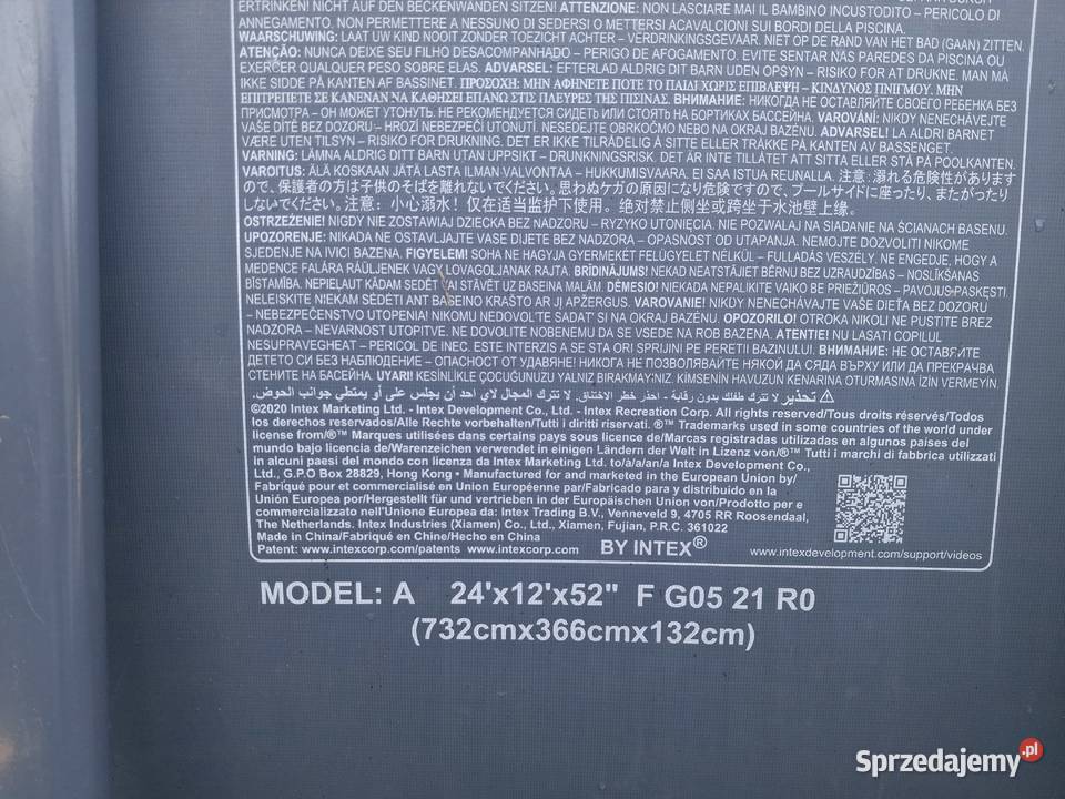 Basen stelażowy Intex 732 x 366 x 132 Chełmno