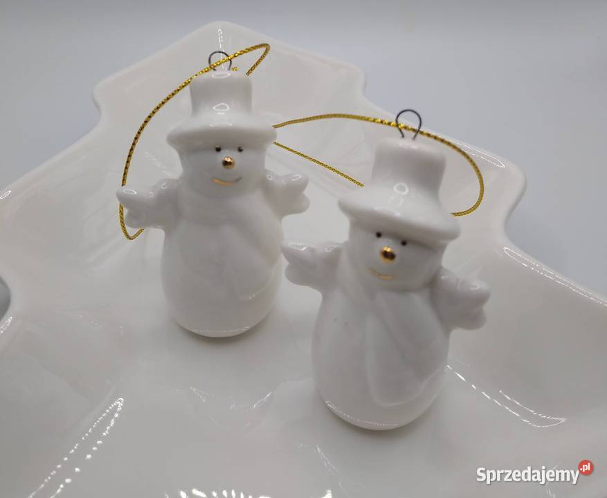 Bałwan Bałwanki Ceramika 2 sztuki